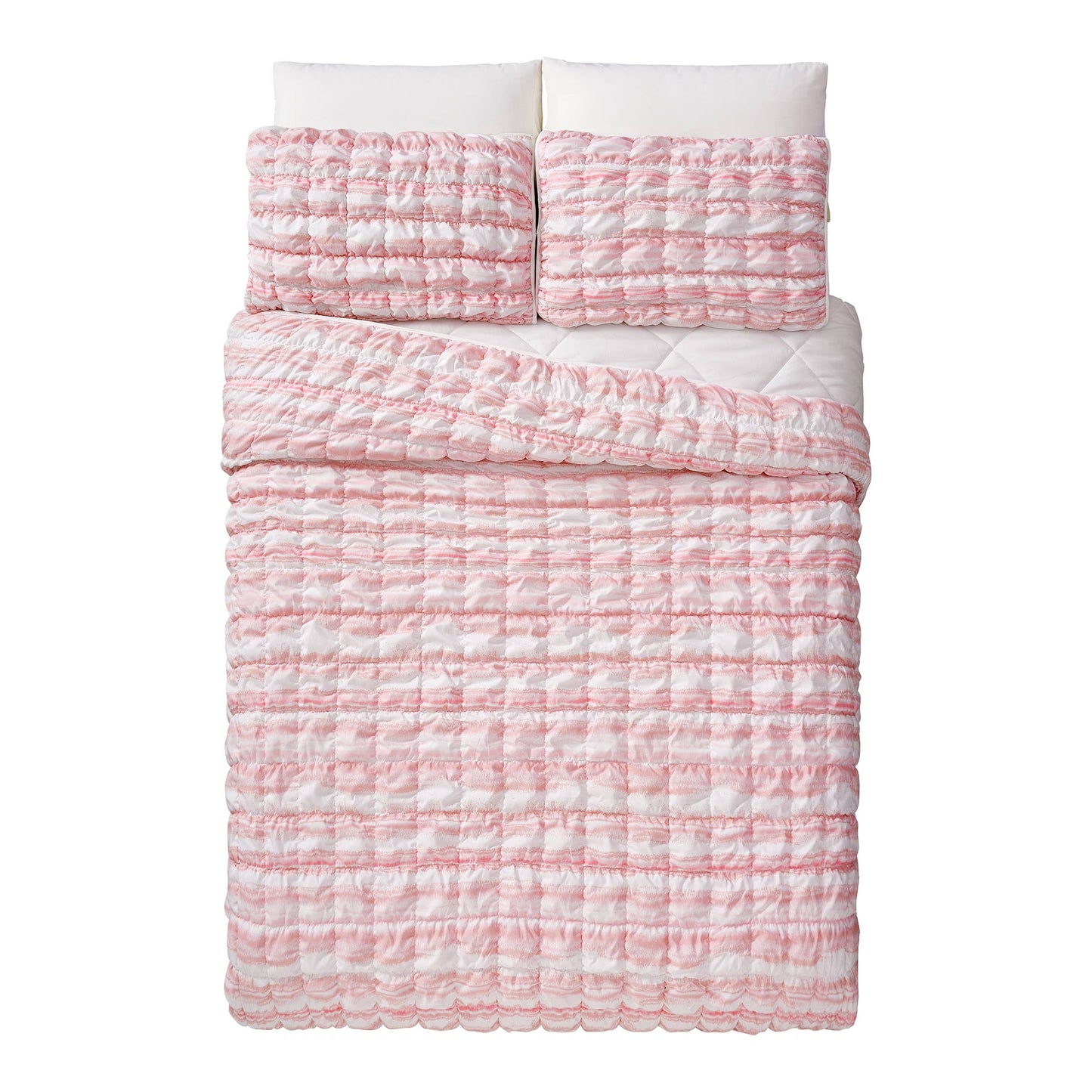Dreamy Clouds Printed Quilt Set - Pink