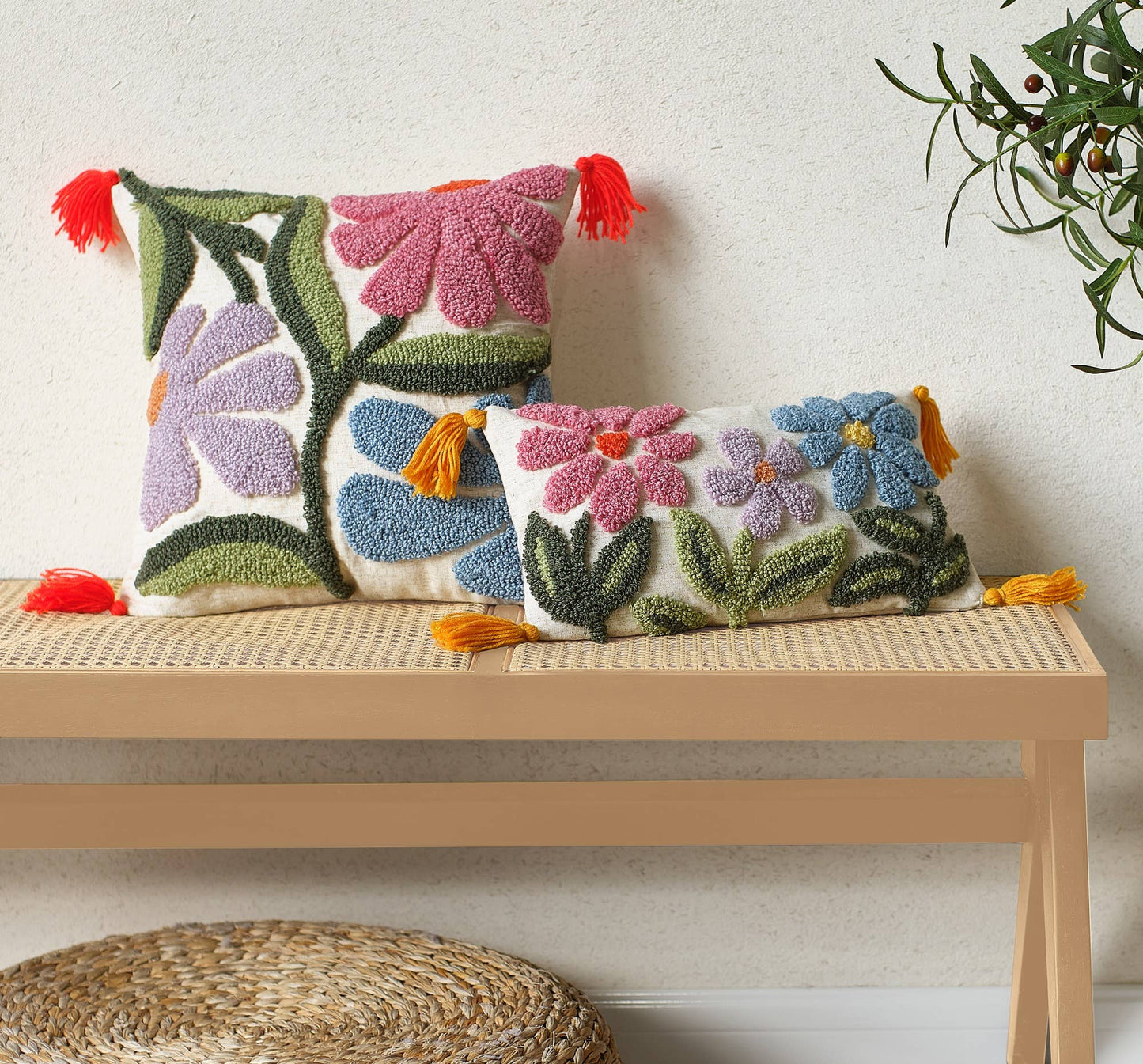 Floral Waves Accent Pillow