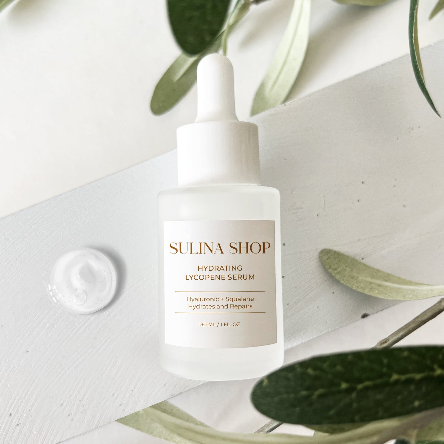 Clear, hydrating facial serum with convenient dropper for easy application.