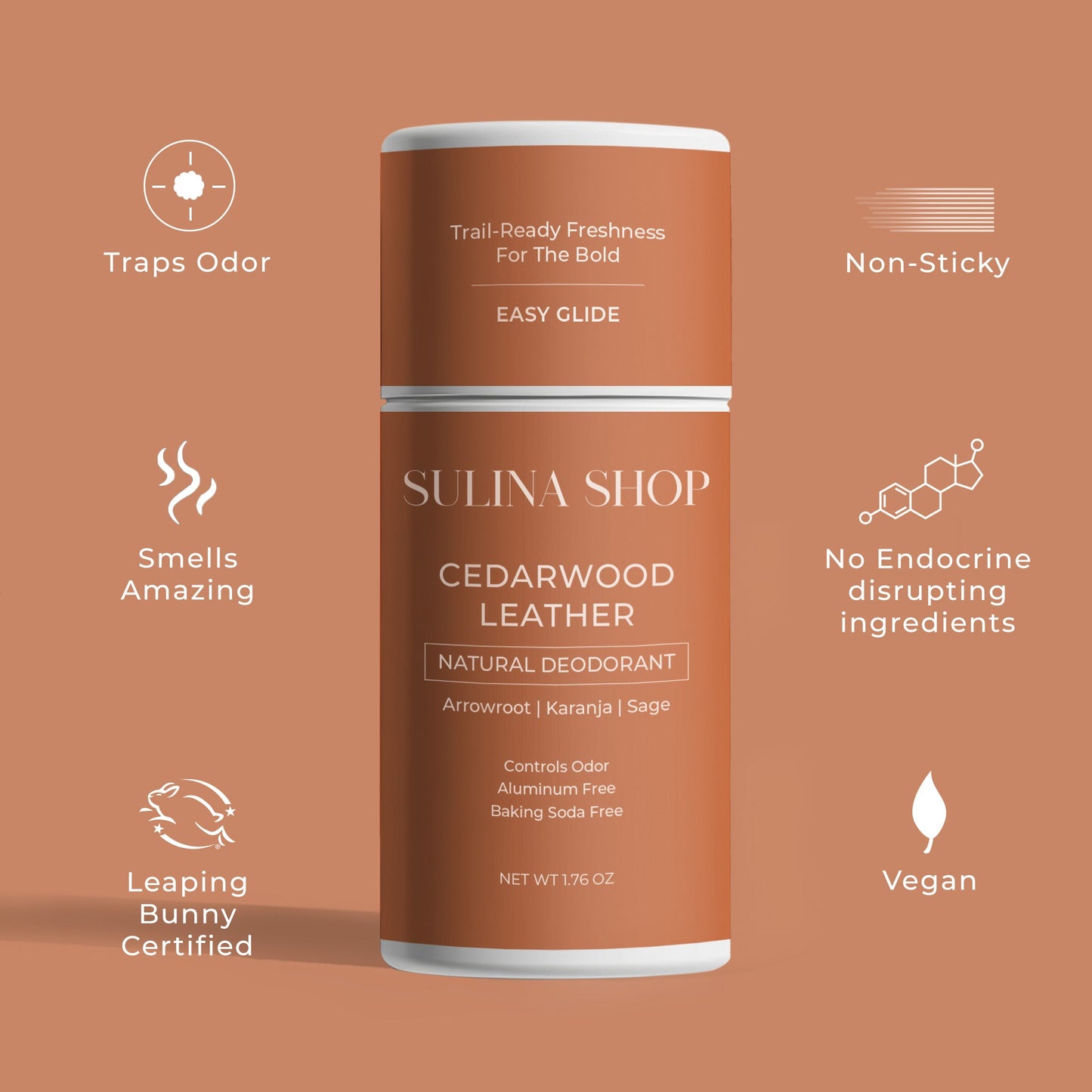 Cedarwood Leather - Natural Deodorant