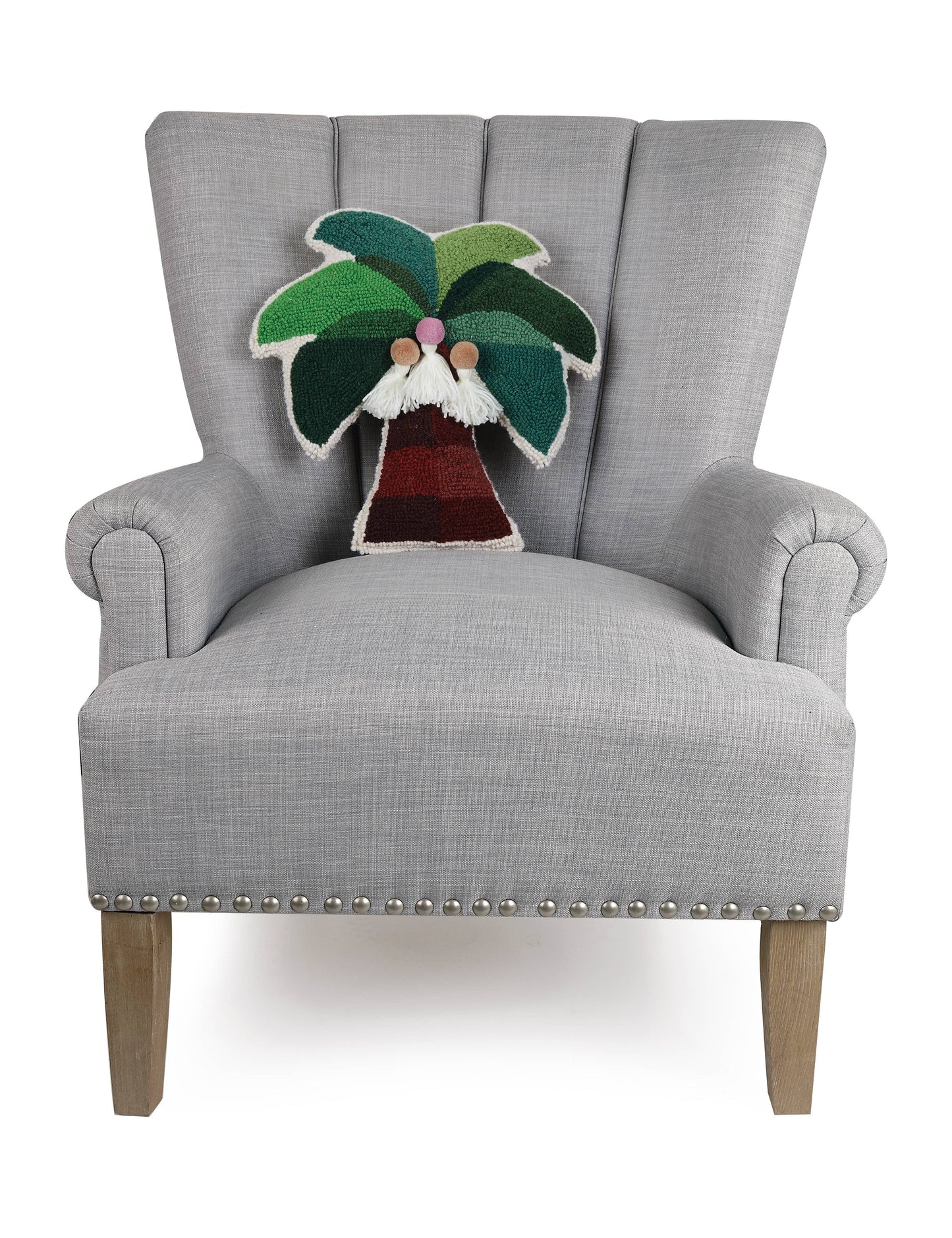Palmita Hook Pillow w/Pom Tassels