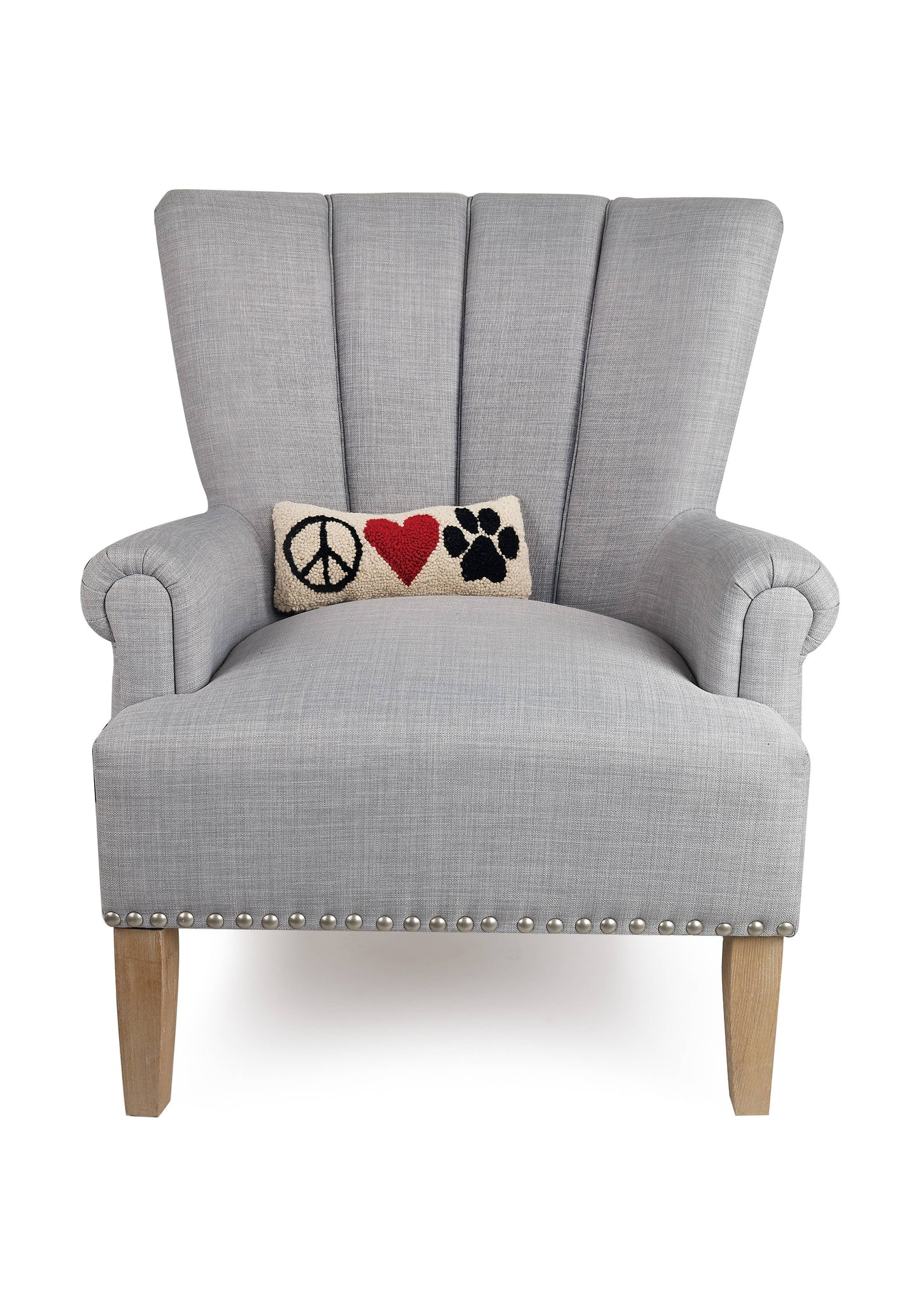 Peace Heart Paw Accent Pillow