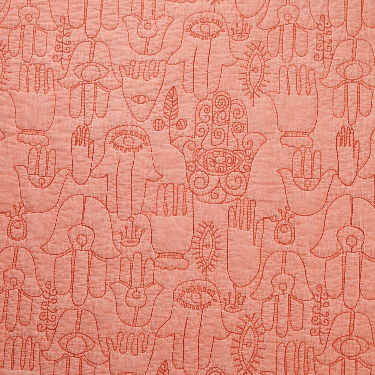 Hamsa Quilt Set - Blush