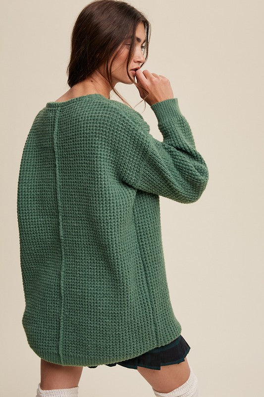 Rightfully Ribbed Knit Sweater