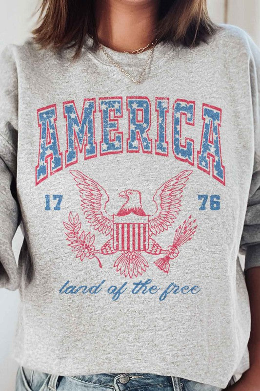 Land of the Free Sweatshirt - Plus