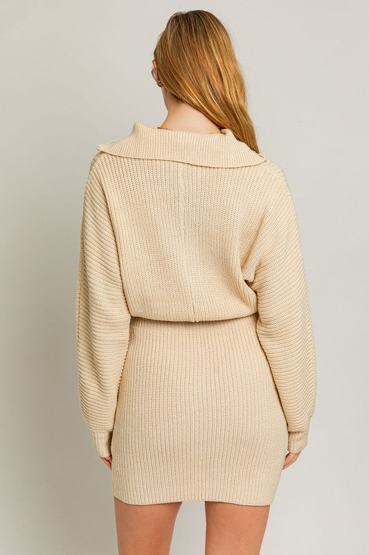 Zip and Dip Sweater Dress