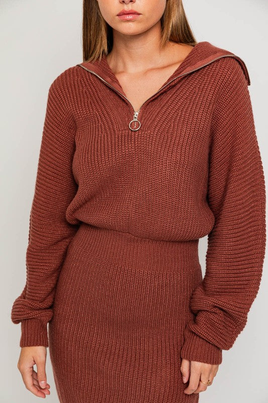 Zip and Dip Sweater Dress