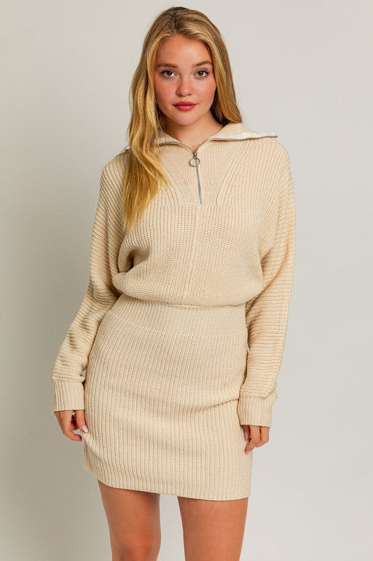 Zip and Dip Sweater Dress