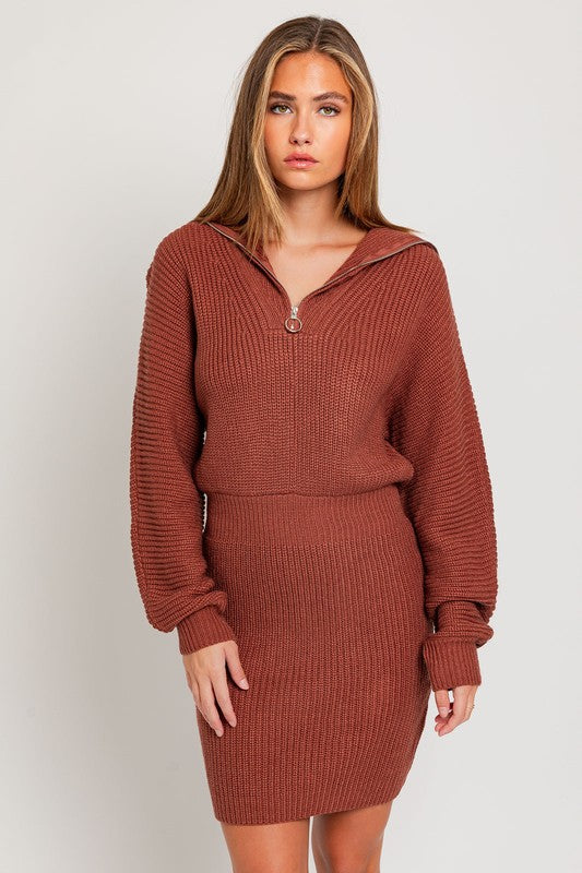 Zip and Dip Sweater Dress