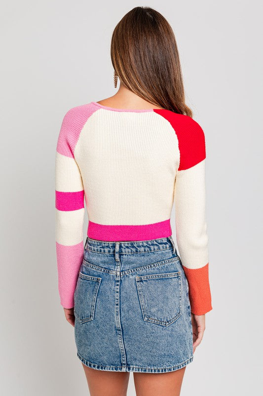 Color Block Babe Knit Top