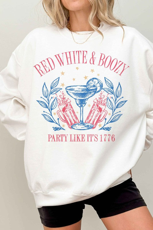 Boozy Holiday Oversized Sweatshirt