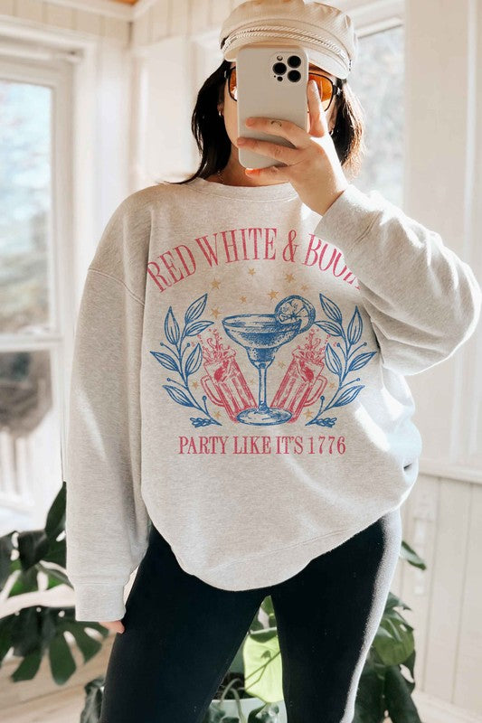 Boozy Holiday Oversized Sweatshirt