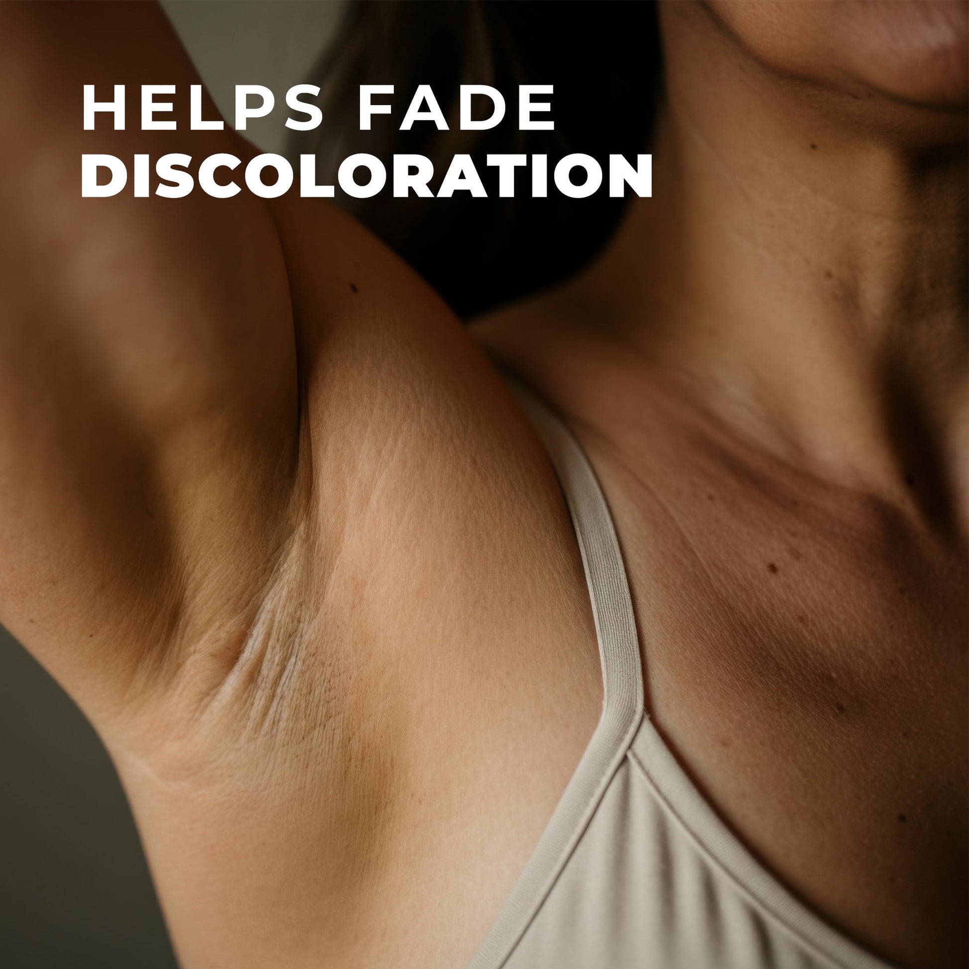 Natural, unscented deodorant stick that protects against odor and discoloration