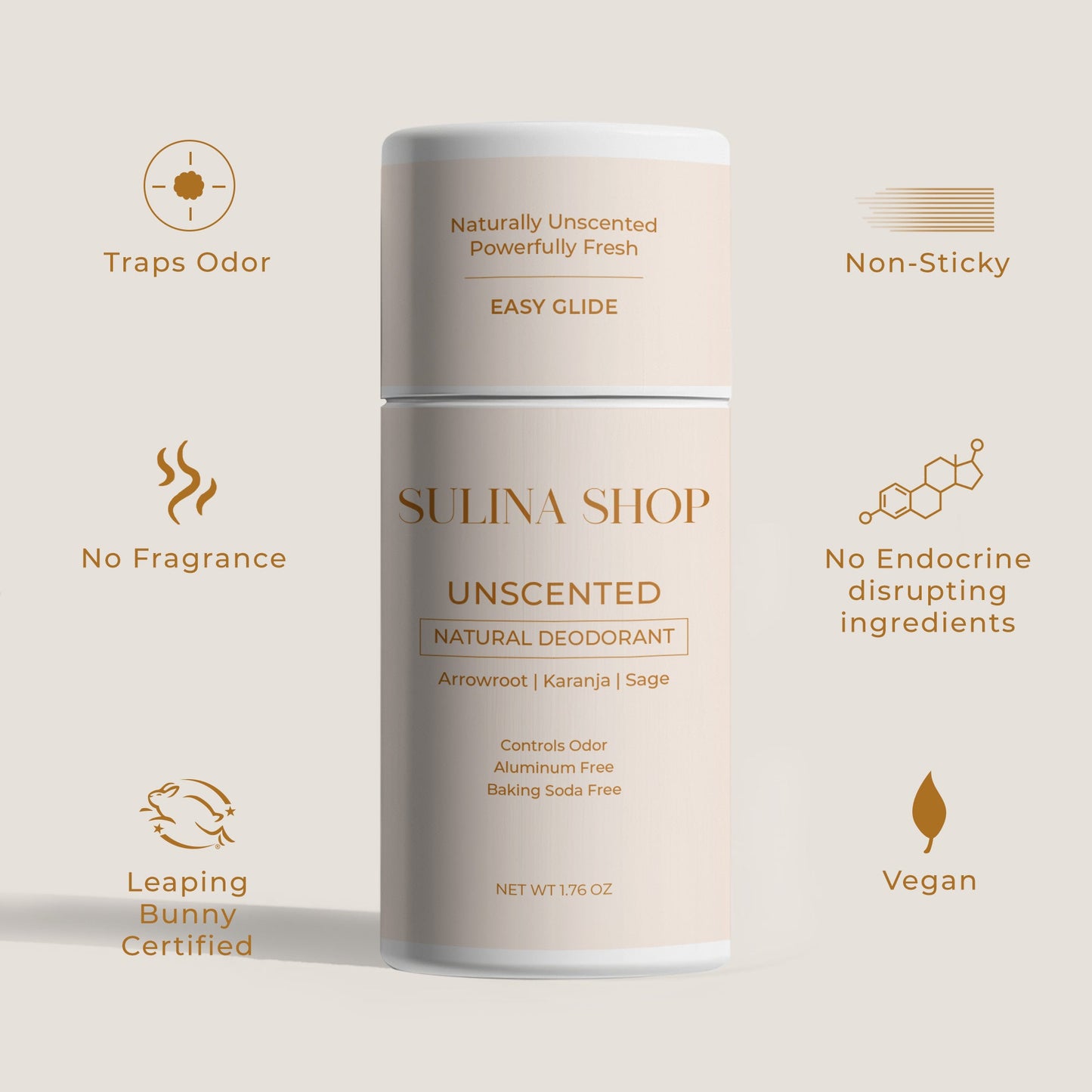 Unscented Natural Deodorant