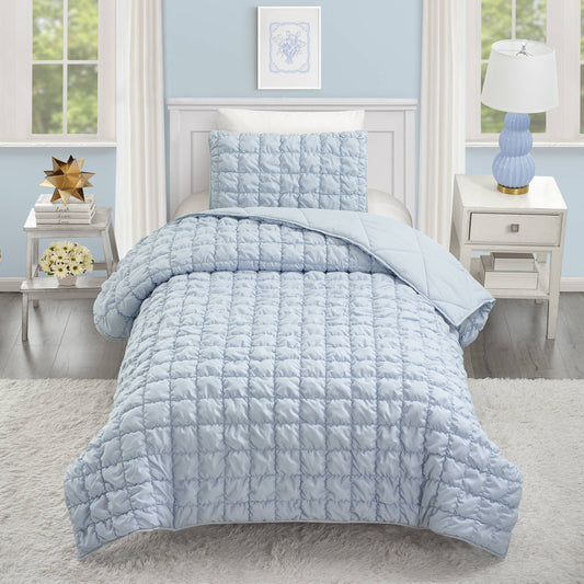 Dreamy Clouds Quilt Set - Blue
