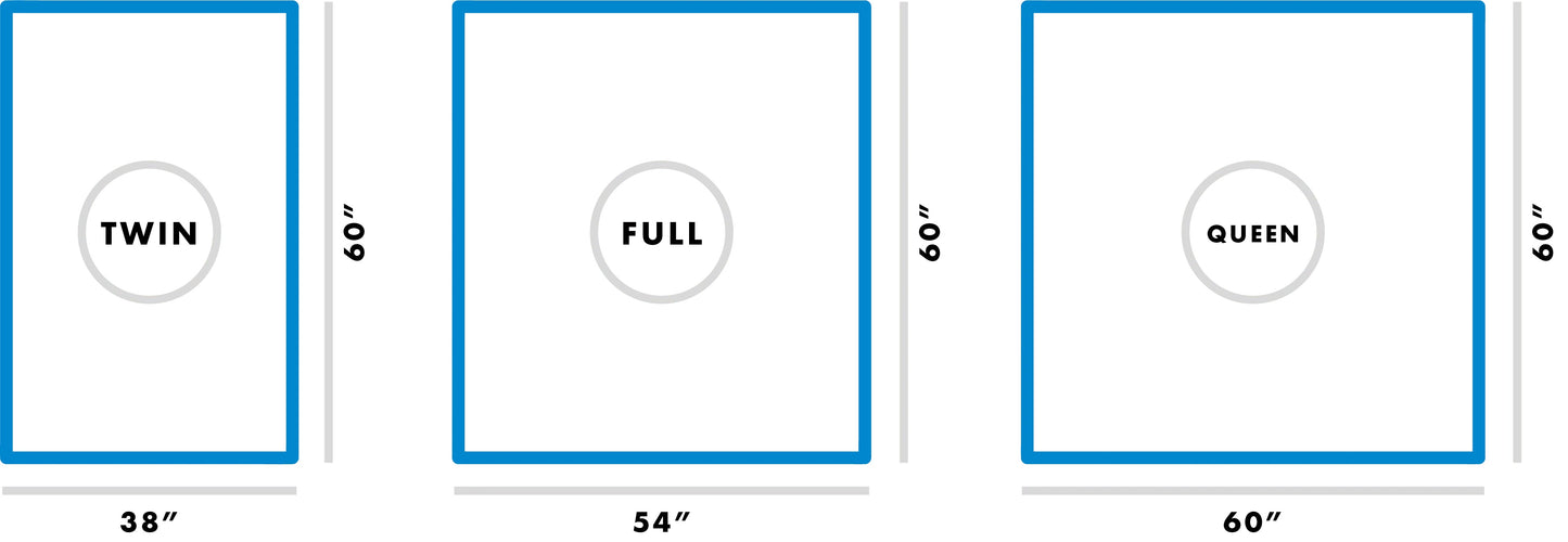 Measurement chart for Harkla compression bed sheet.