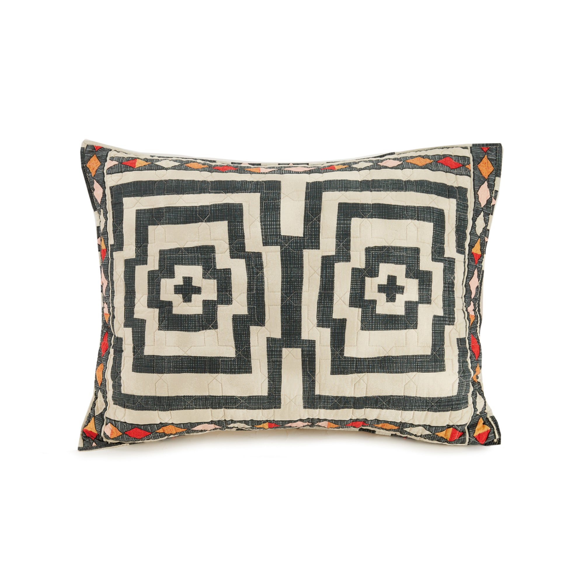 Black and Ivory Hypnotic Pillow Sham by Justina Blakeney